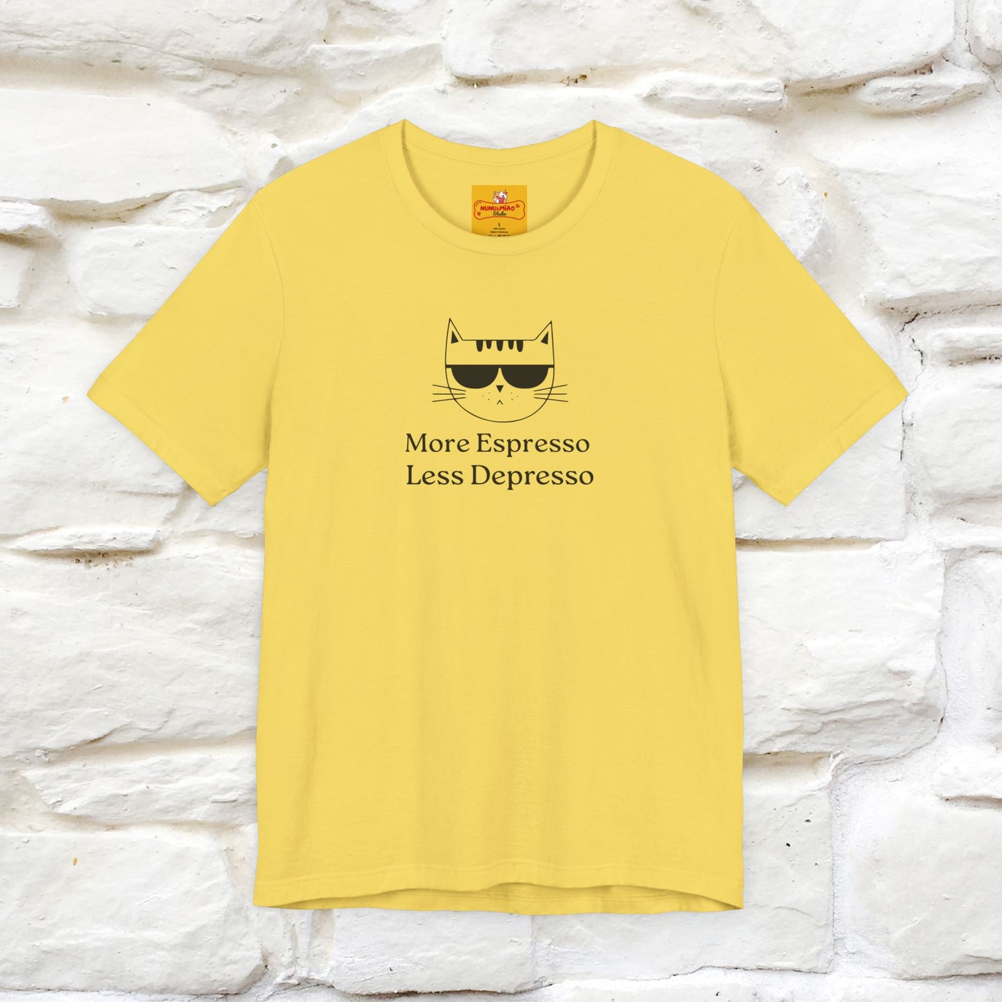 "More Espresso Less Depresso" |Cat T-Shirt | Nunu&Miao Studio - Nunu&Miao Studio