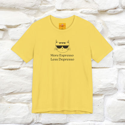 "More Espresso Less Depresso" |Cat T-Shirt | Nunu&Miao Studio - Nunu&Miao Studio
