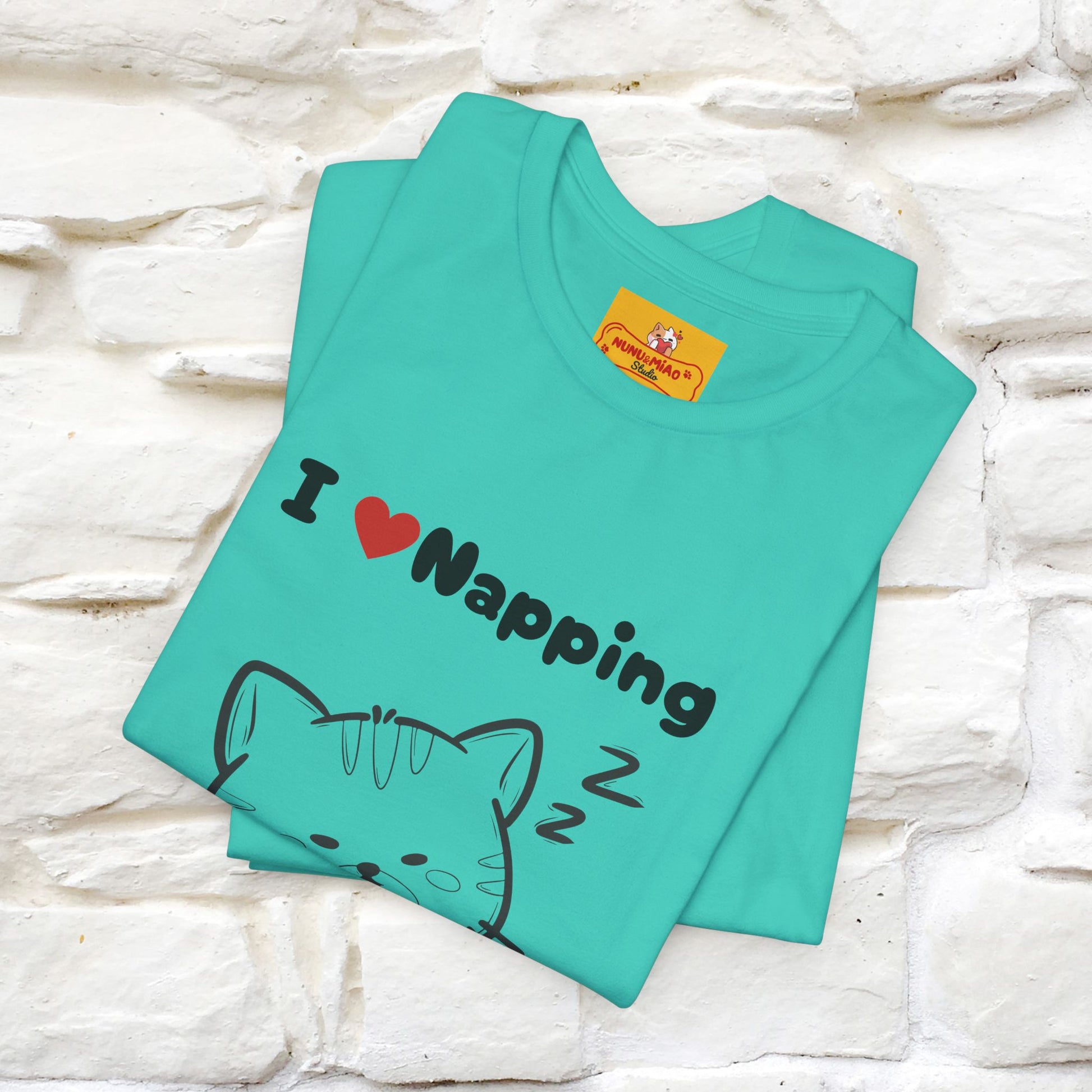 "I Love Napping" Cat T-Shirt | Nunu&Miao Studio - Nunu&Miao Studio