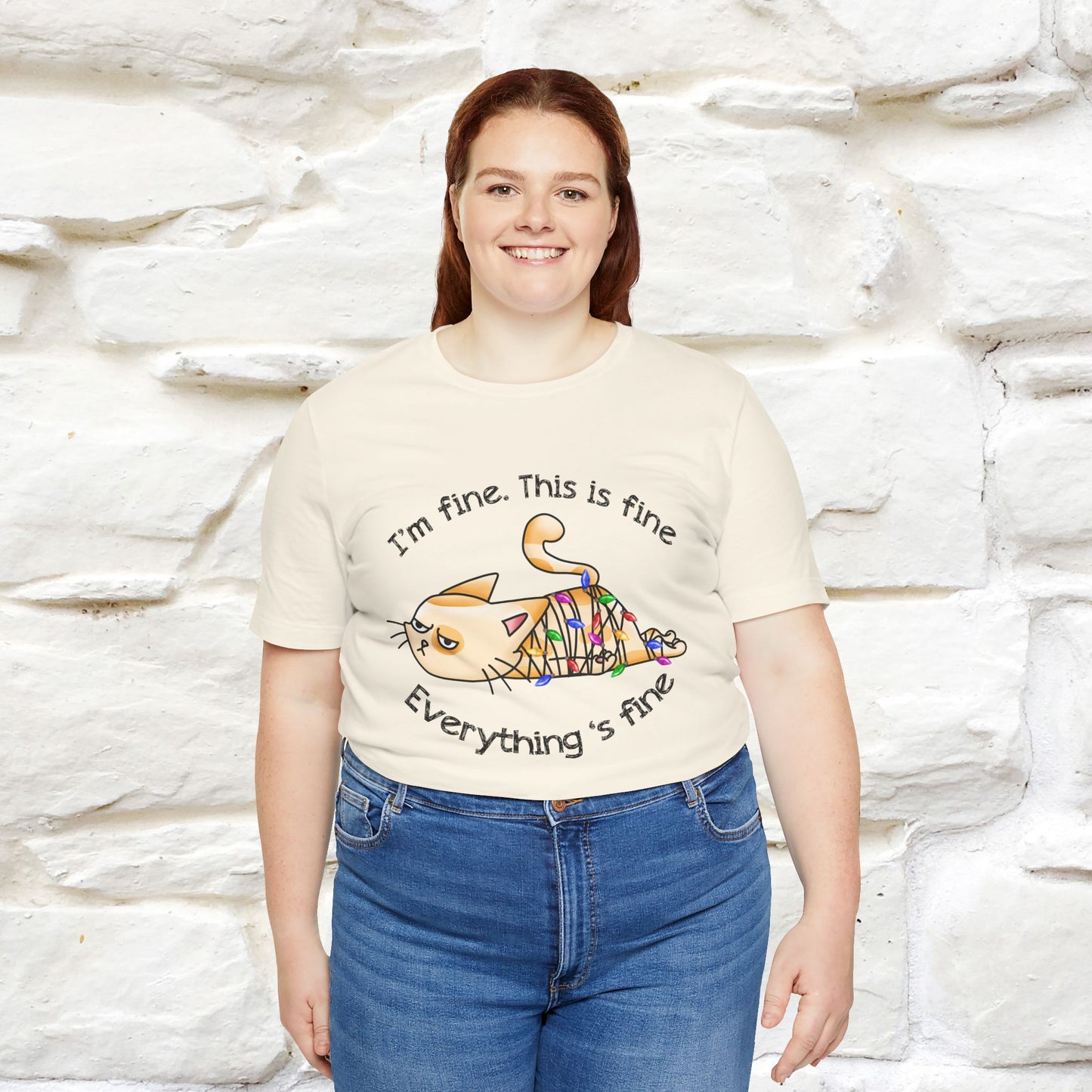"This Is Fine" |Funny Cat T-Shirt | Nunu&Miao Studio