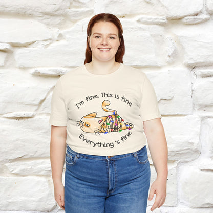 "This Is Fine" |Funny Cat T-Shirt | Nunu&Miao Studio