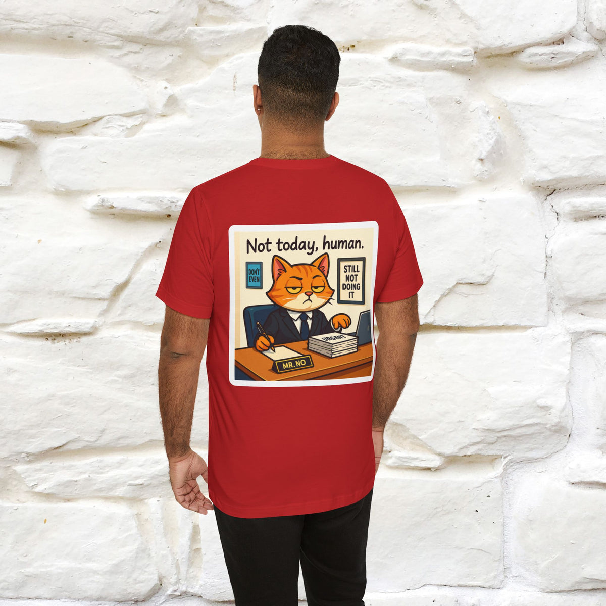 ''Not Today, Human''|  Sarcastic Cat T-Shirt | Front & Back Design | Nunu&Miao Studio