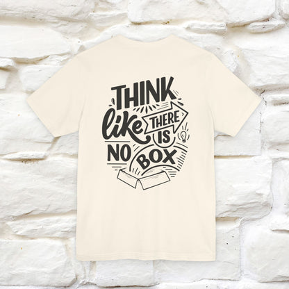 "Think Like There Is No Box" Cat T-Shirt| Front & Back Design | Nunu&Miao Studio - Nunu&Miao Studio