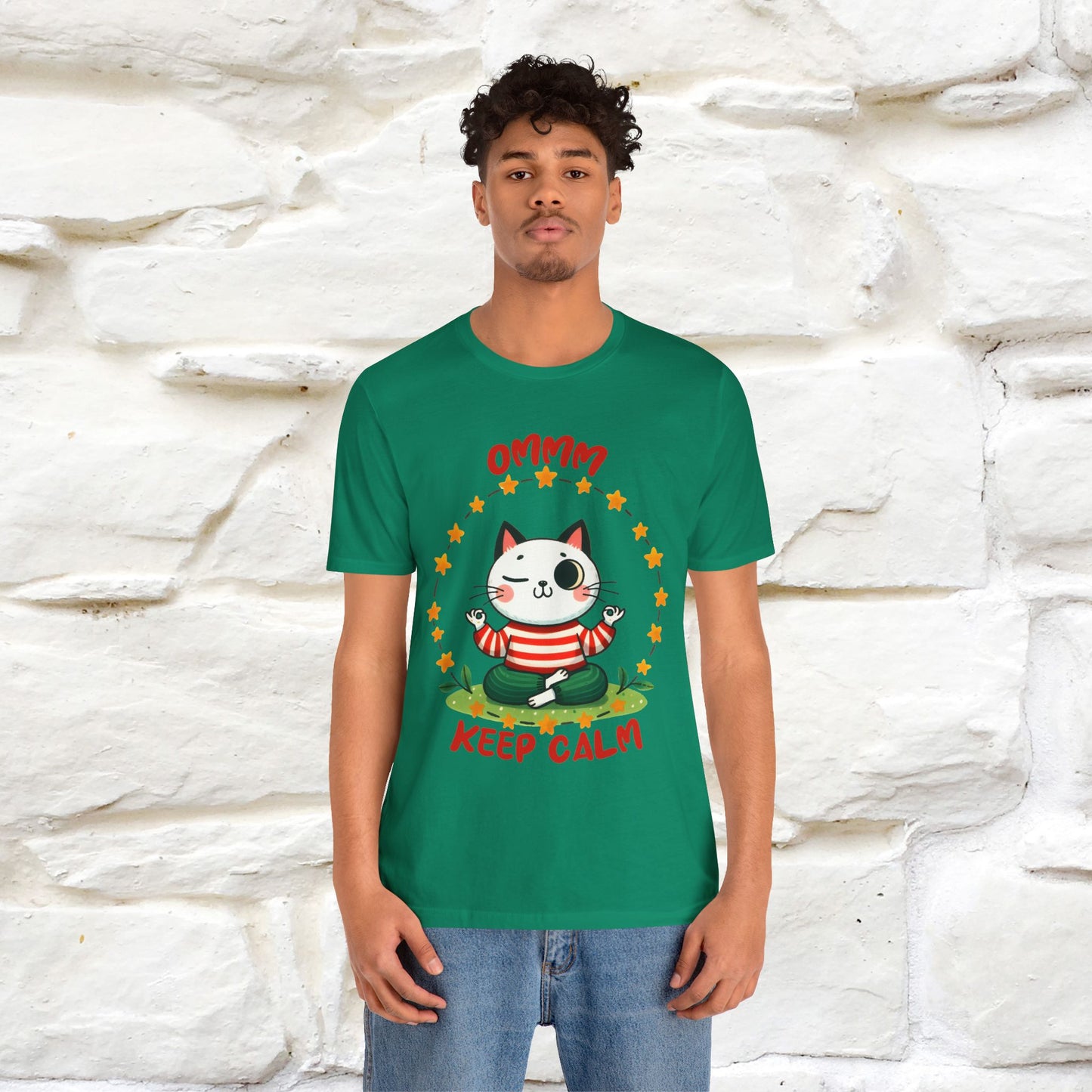''Ommm, Keep Calm'' Cat T-Shirt | Nunu&Miao Studio - Nunu&Miao Studio