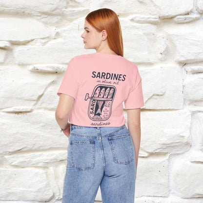 "Sardines In Olive Oil" Cute T-shirt | Front & Back Design|Nunu&Miao Studio
