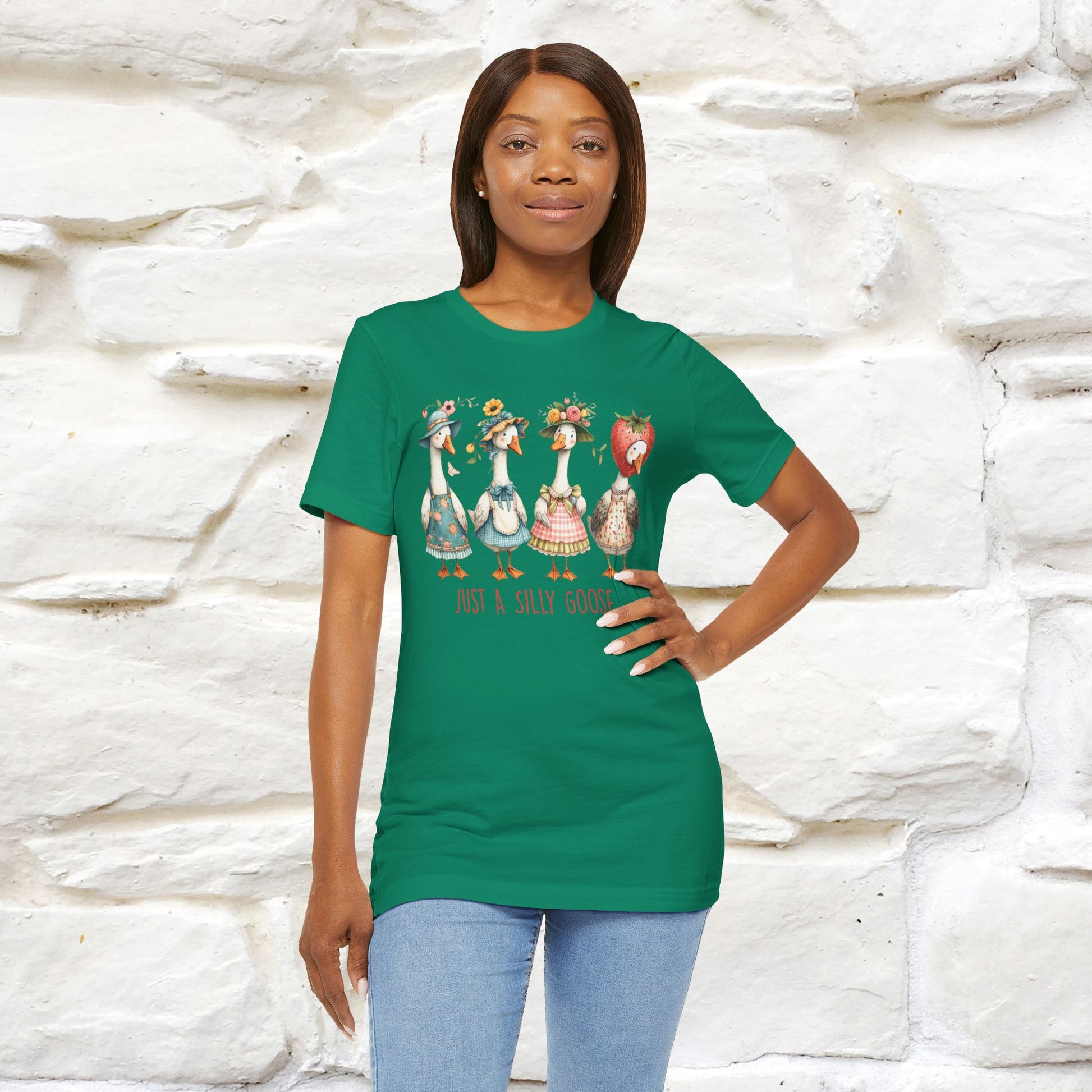 "Just A Silly Goose" Cute T-shirt |Nunu&Miao Studio - Nunu&Miao Studio