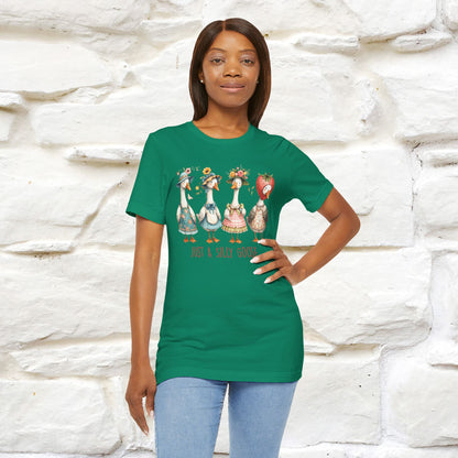 "Just A Silly Goose" Cute T-shirt |Nunu&Miao Studio - Nunu&Miao Studio