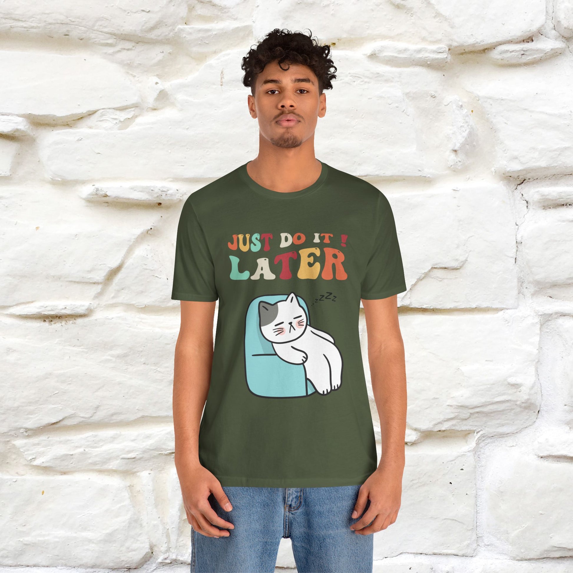 "Just Do It Later" Cat T-shirt |Nunu&Miao Studio - Nunu&Miao Studio