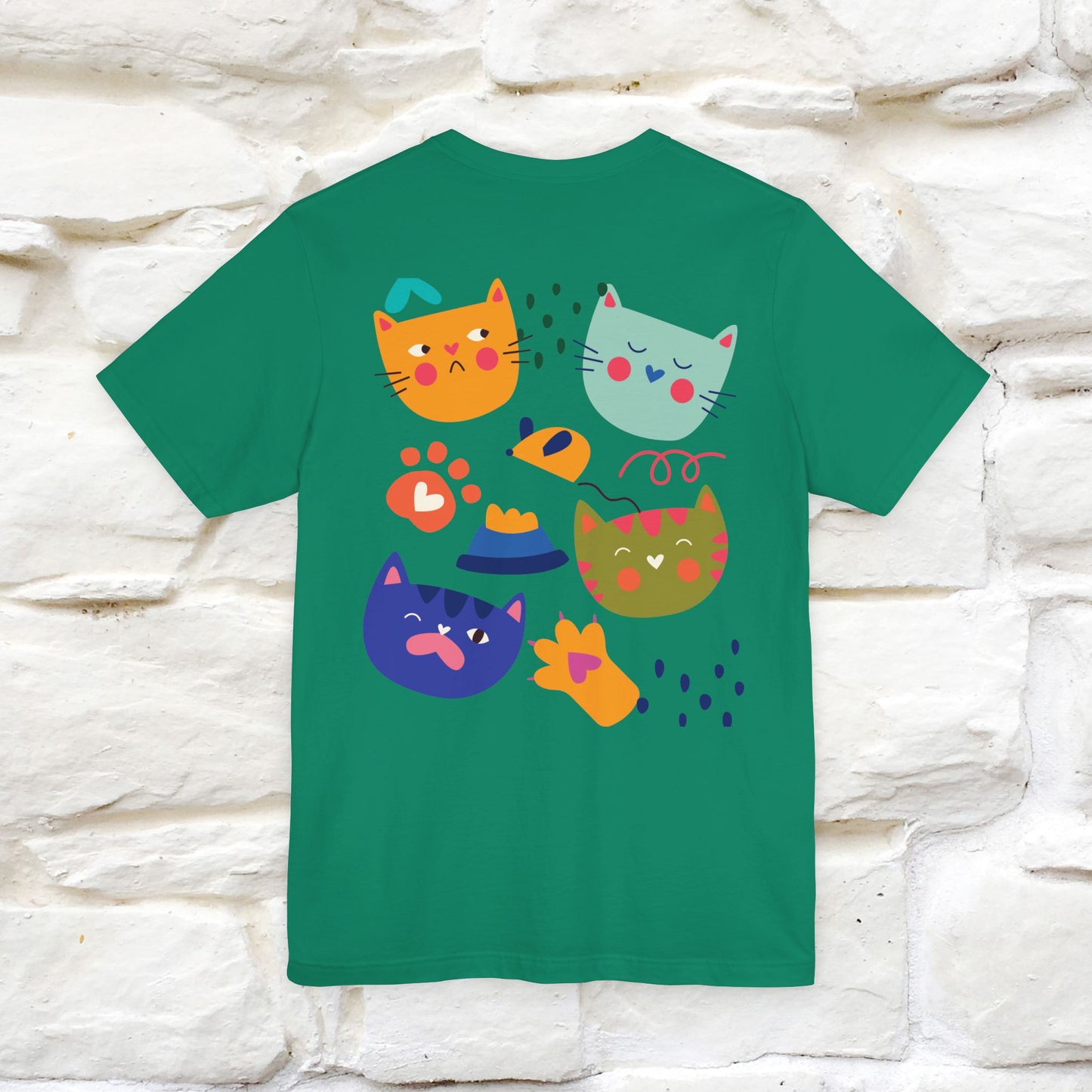 ''The Power Of Meow'' Cat T-Shirt Front and Back Design | Nunu&Miao Studio - Nunu&Miao Studio