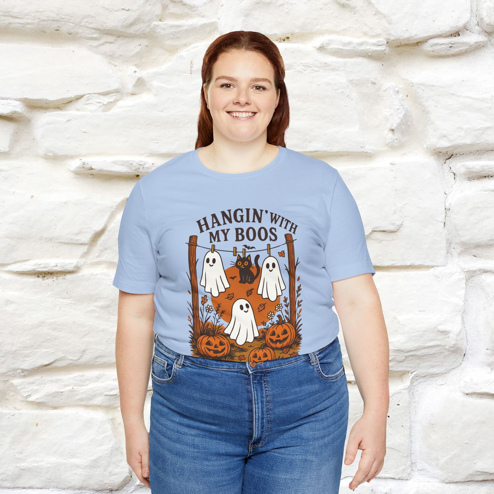 "Hanging With My Boos" Halloween Cat T-shirt |Nunu&Miao Studio - Nunu&Miao Studio