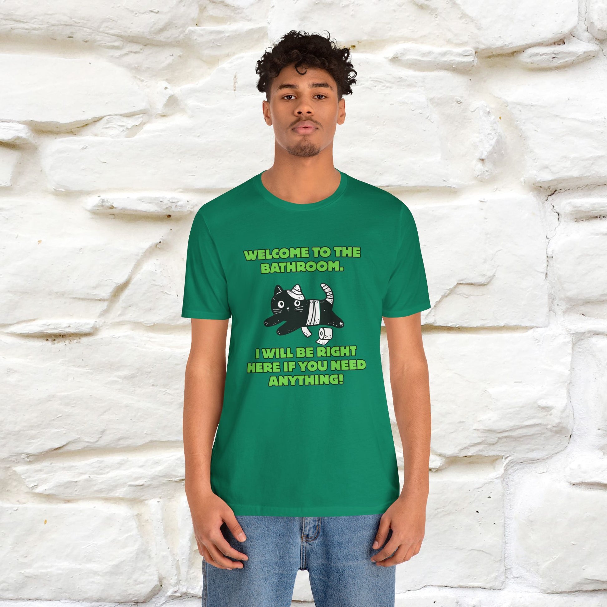 "Welcome To The Bathroom..."Funny  Cat T-shirt |Nunu&Miao Studio - Nunu&Miao Studio