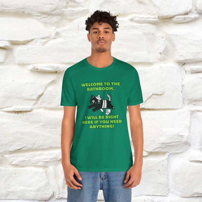 "Welcome To The Bathroom..."Funny  Cat T-shirt |Nunu&Miao Studio - Nunu&Miao Studio