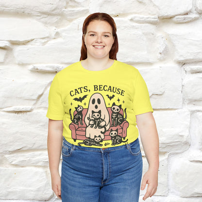"Cat Because People Are Creepy" Halloween Cat T-shirt |Nunu&Miao Studio - Nunu&Miao Studio