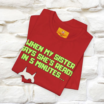 “When my sister says she’s ready in 5 minutes…” | Cat T-Shirt | Nunu&Miao Studio