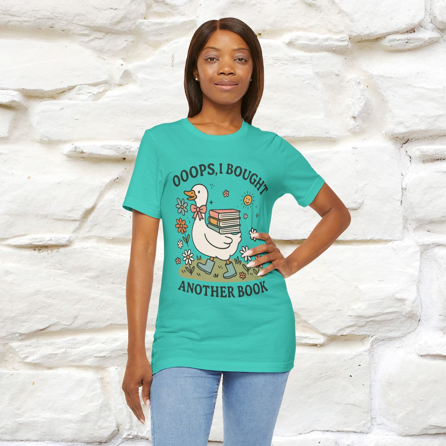 "Oooops I Bought Another Book" Funny Goose T-shirt |Nunu&Miao Studio - Nunu&Miao Studio