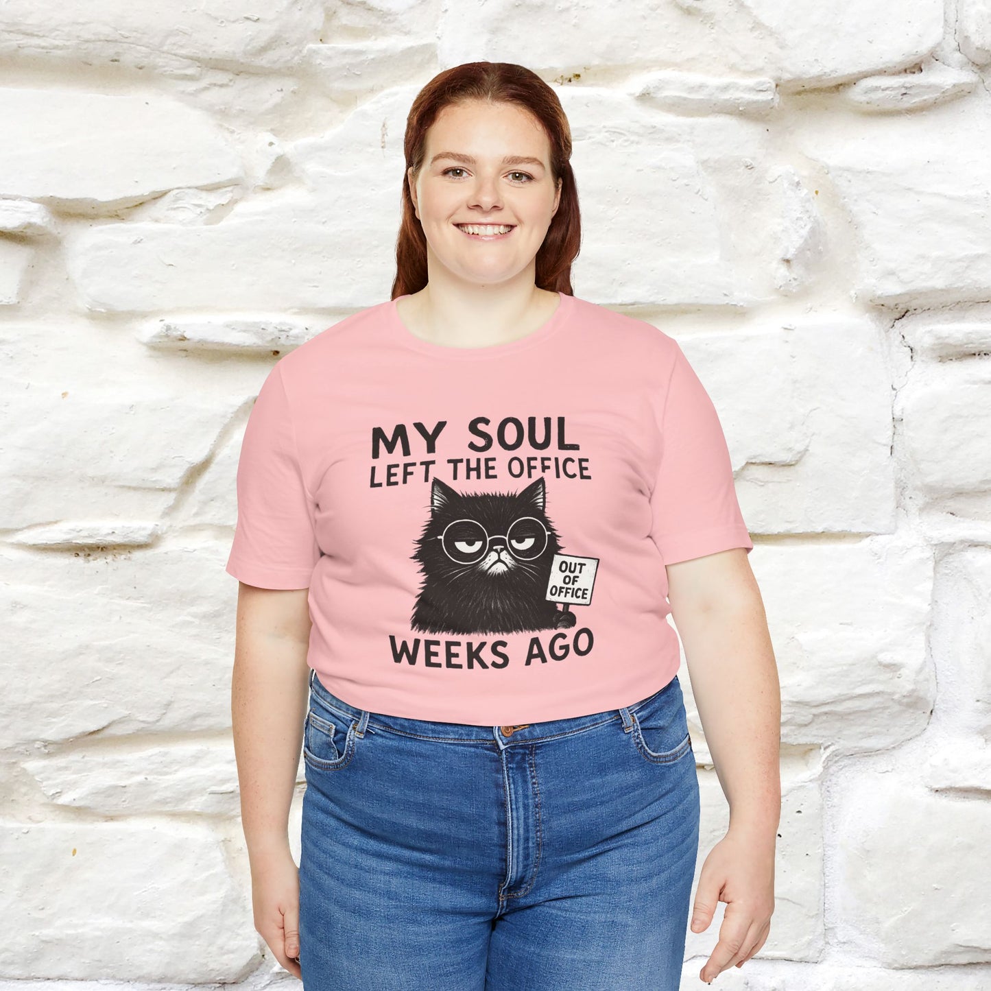 "My Soul Left The Office..." |Funny Cat T-Shirt | Nunu&Miao Studio - Nunu&Miao Studio