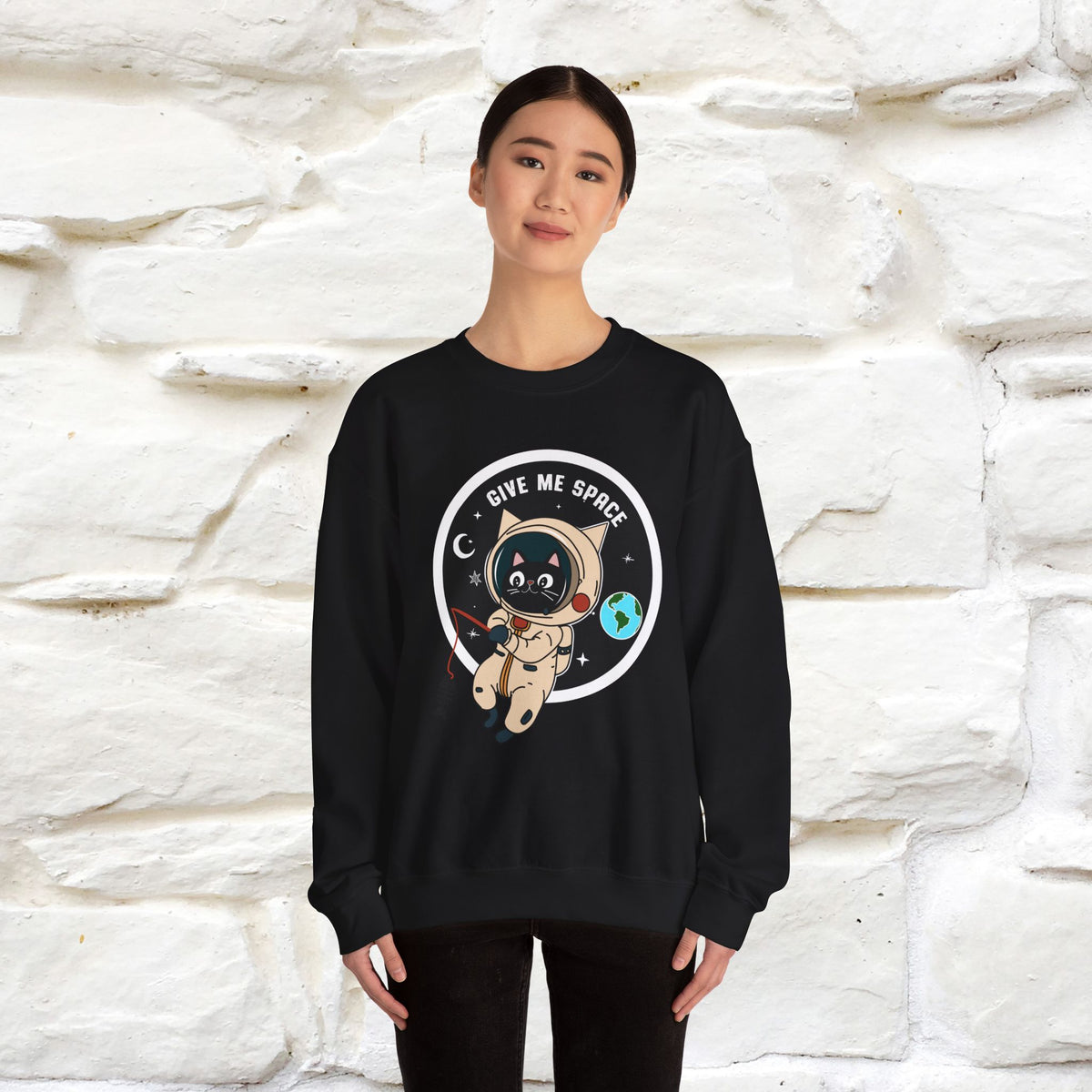 ''Give Me Space'' |Cat Sweatshirt | Nunu&Miao Studio