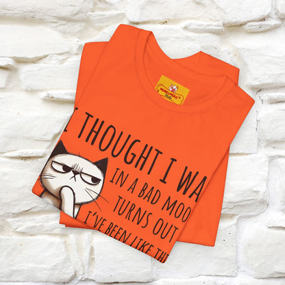 "I Thought I was In A Bad Mood.. " Cat  T-shirt |Nunu&Miao Studio - Nunu&Miao Studio