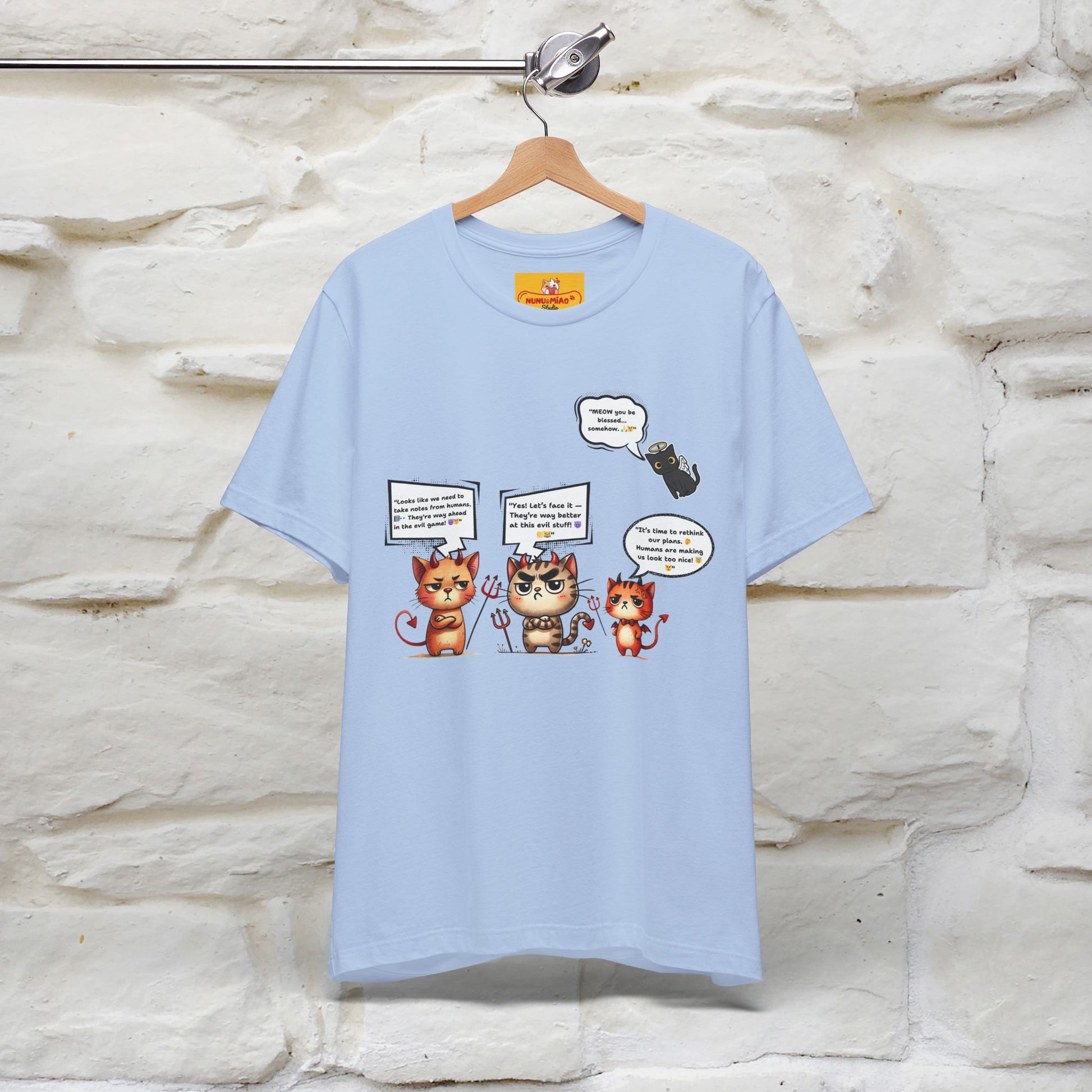 "Humans Are Way Ahead In The Evil Game! 😈😼" Cat  T-shirt |Nunu&Miao Studio - Nunu&Miao Studio