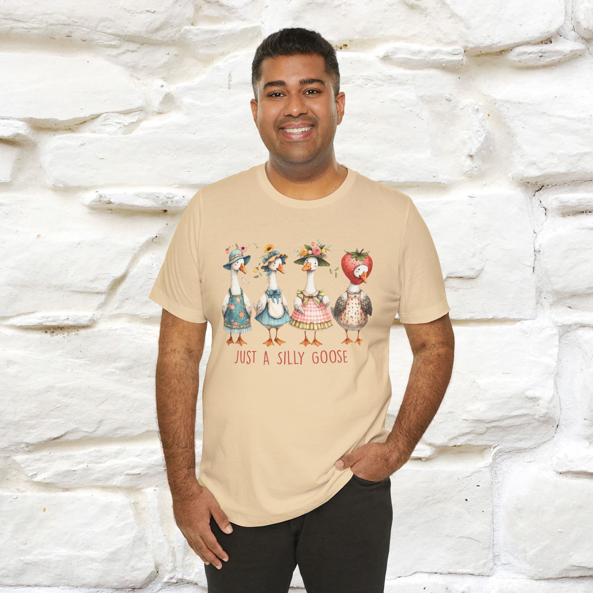 "Just A Silly Goose" Cute T-shirt |Nunu&Miao Studio - Nunu&Miao Studio