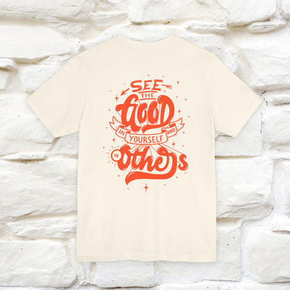 "See the Good in Yourself and Others" Cat T-Shirt | Front & Back Design | Nunu&Miao Studio - Nunu&Miao Studio