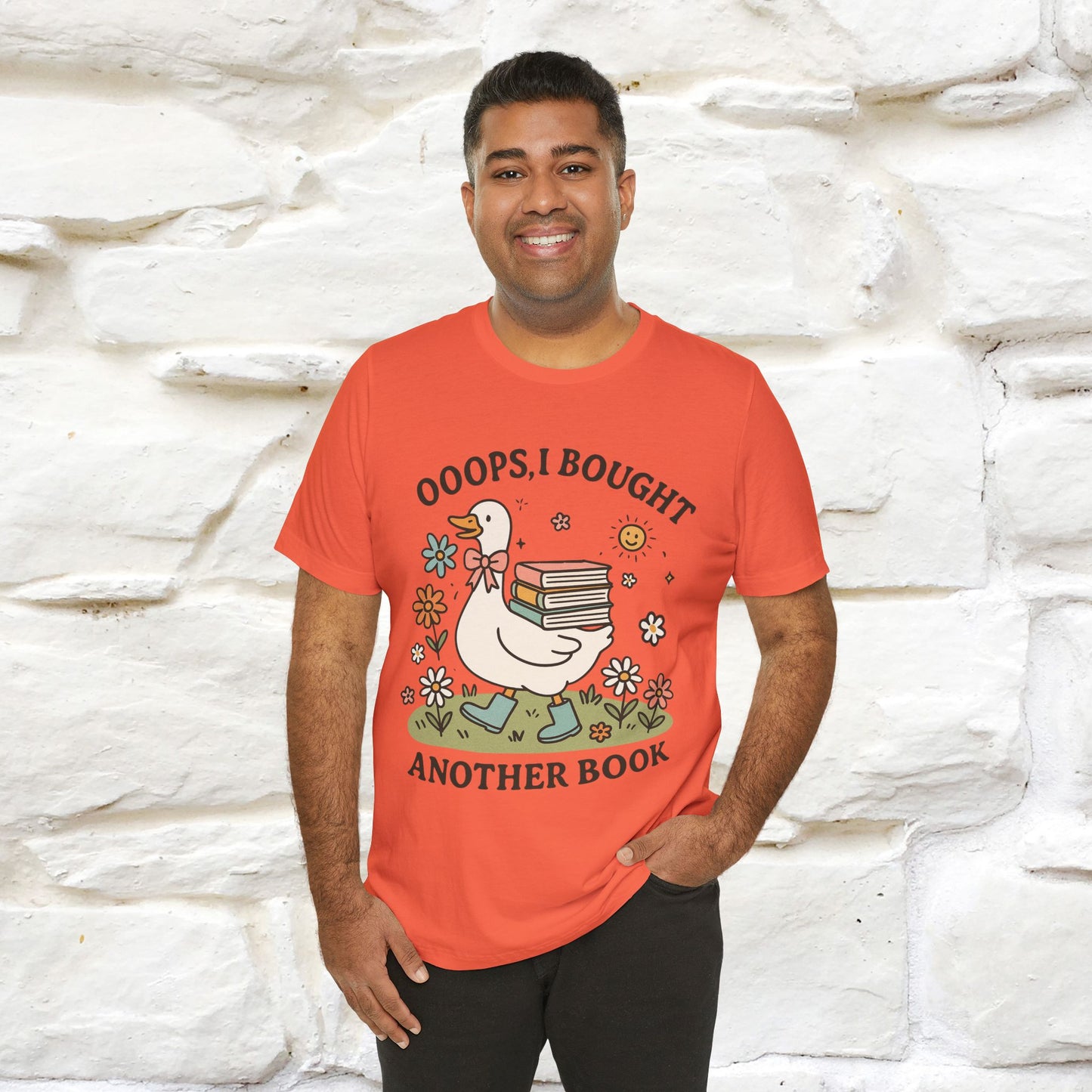 "Oooops I Bought Another Book" Funny Goose T-shirt |Nunu&Miao Studio - Nunu&Miao Studio
