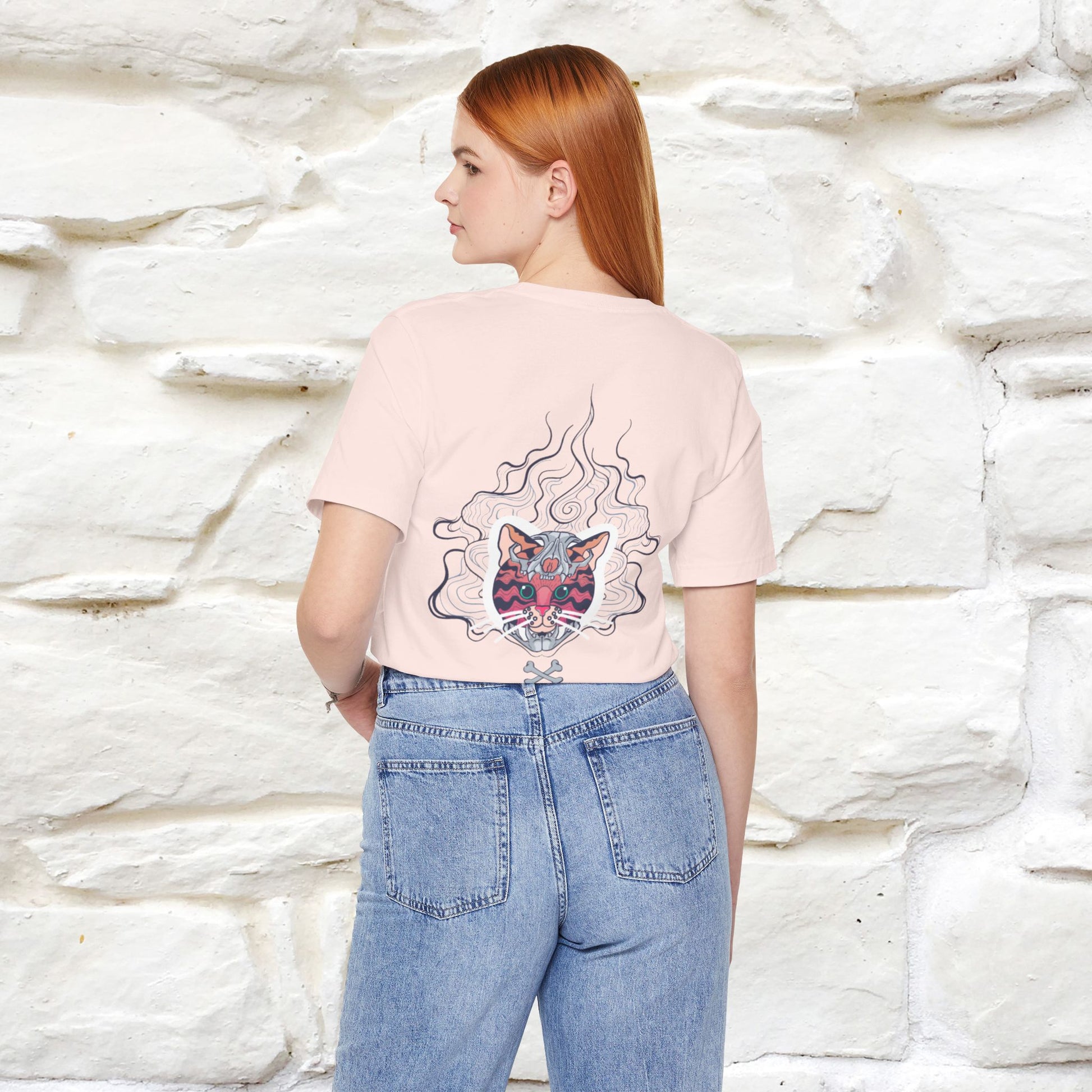 ''Air Fire Cat'' | Cat T-Shirt Front and Back Design | Nunu&Miao Studio - Nunu&Miao Studio