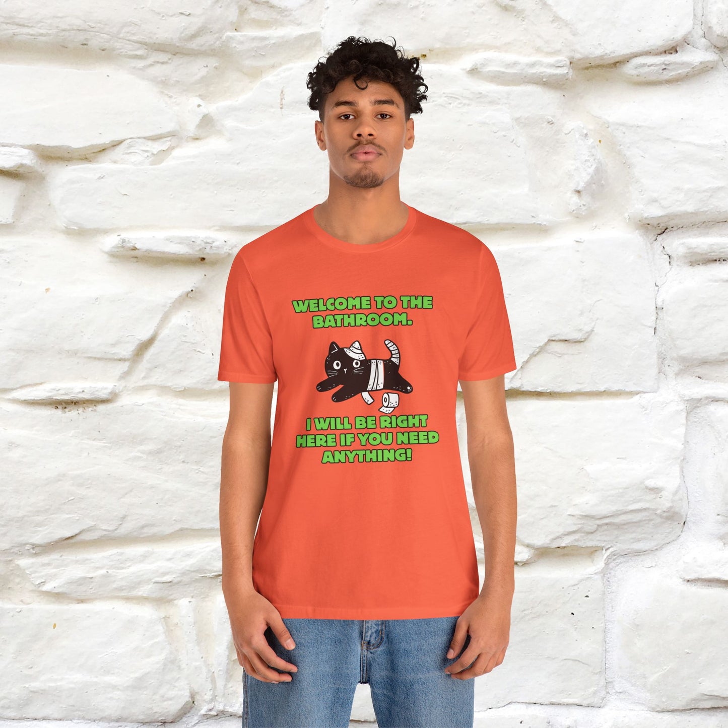 "Welcome To The Bathroom..."Funny  Cat T-shirt |Nunu&Miao Studio - Nunu&Miao Studio