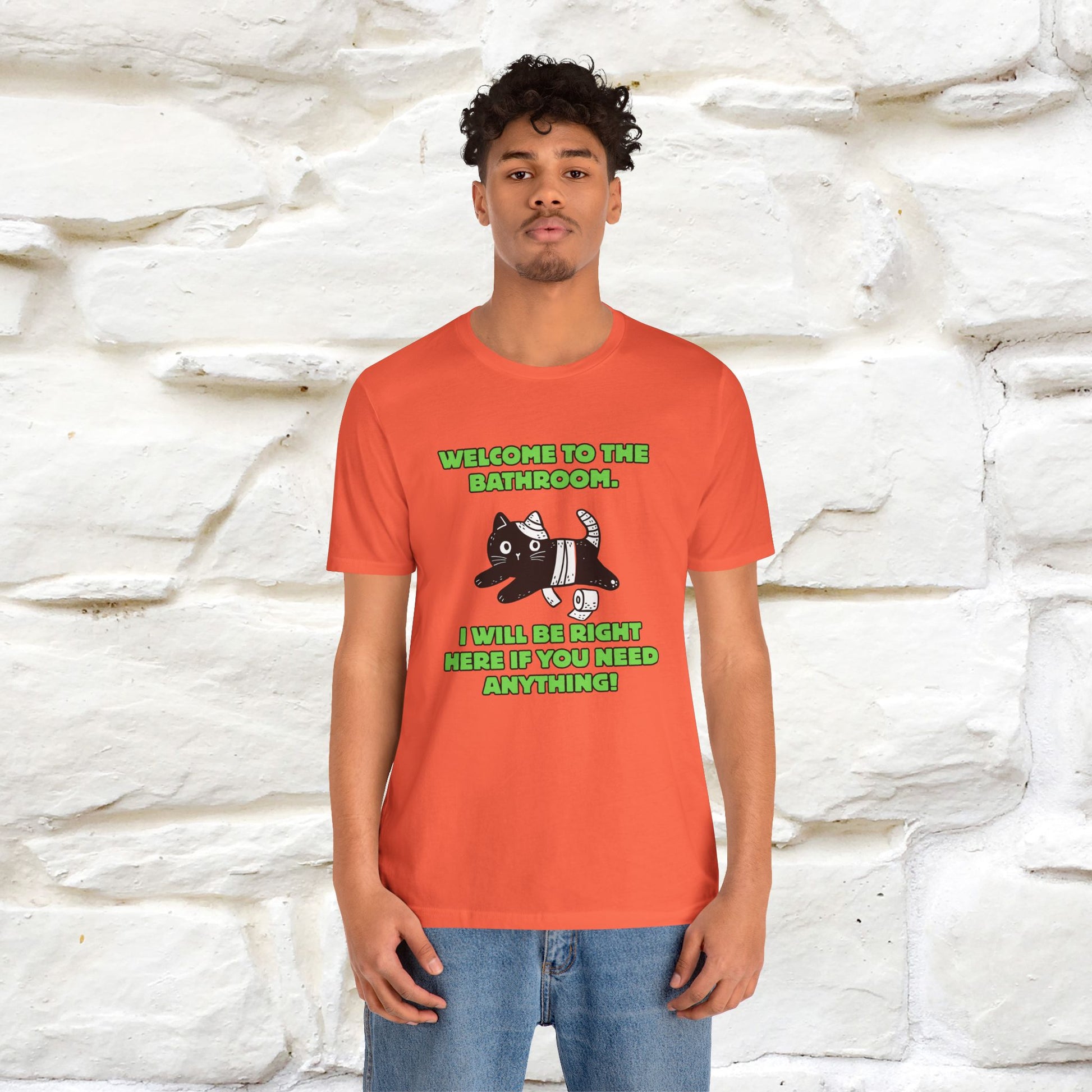 "Welcome To The Bathroom..."Funny  Cat T-shirt |Nunu&Miao Studio - Nunu&Miao Studio