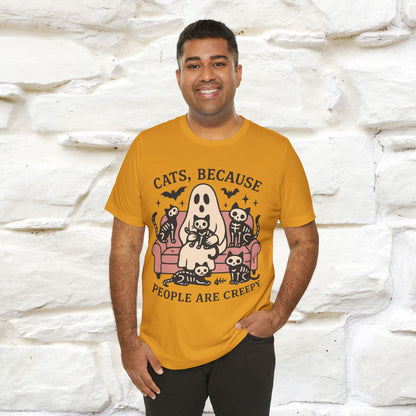 "Cat Because People Are Creepy" Halloween Cat T-shirt |Nunu&Miao Studio - Nunu&Miao Studio