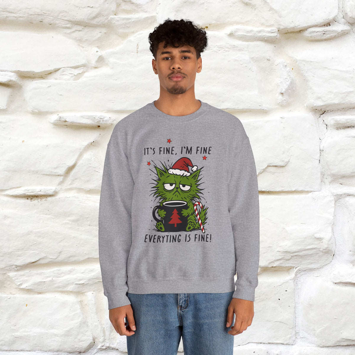 ''It's Fine, Iam Fine...'' |Christmas Sweatshirt | Nunu&Miao Studio