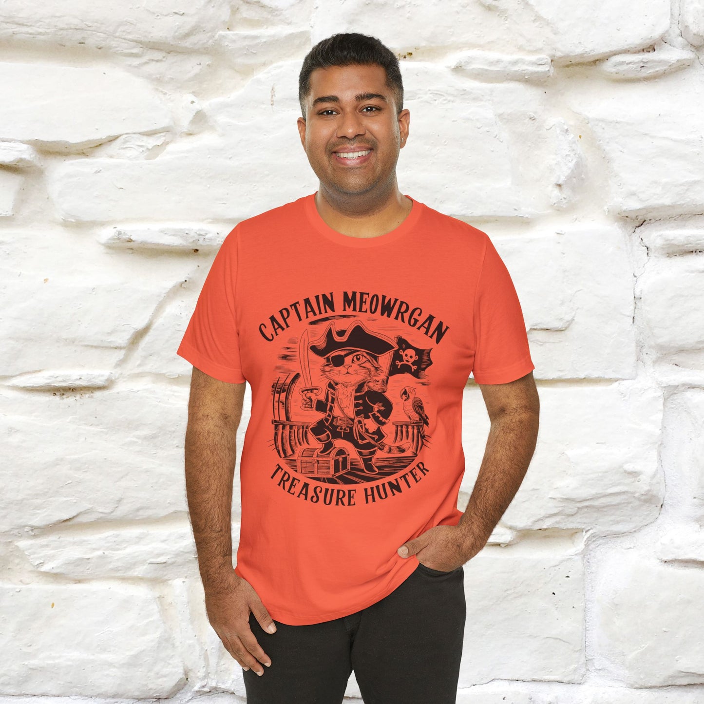 Captain Meowrgan Treasure Hunter |  |Cat T-Shirt | Nunu&Miao Studio - Nunu&Miao Studio