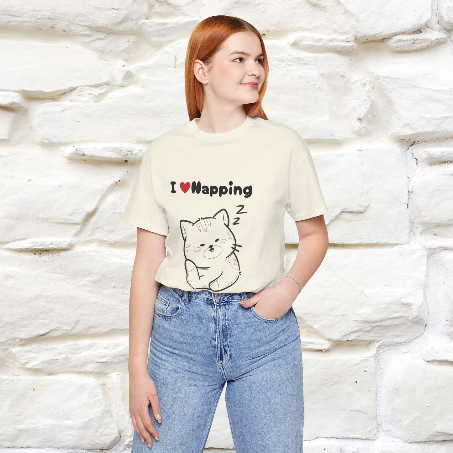 "I Love Napping" Cat T-Shirt | Nunu&Miao Studio - Nunu&Miao Studio