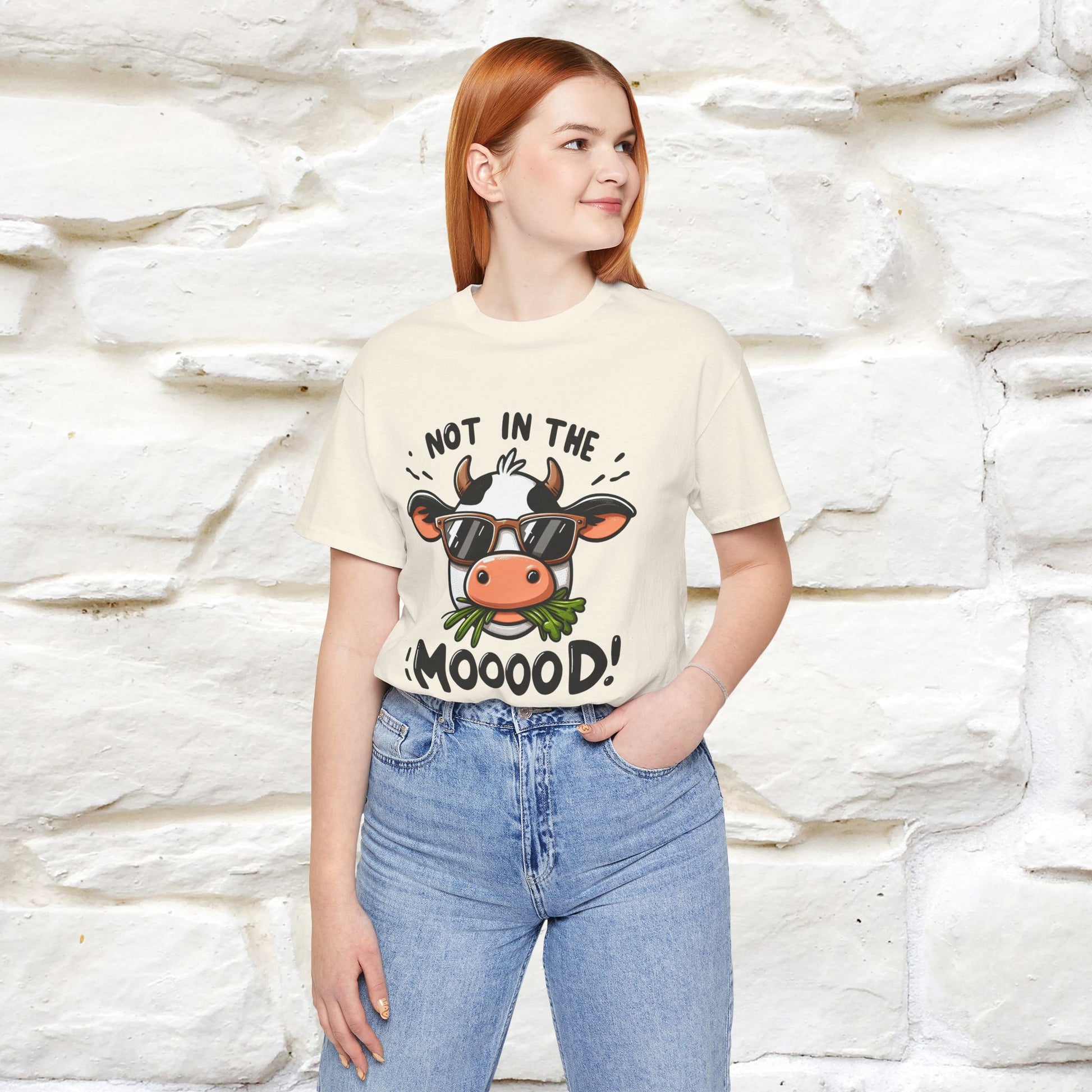 Not In The Moood – Funny Cow Pun T-Shirt | Nunu & Miao Studio - Nunu&Miao Studio
