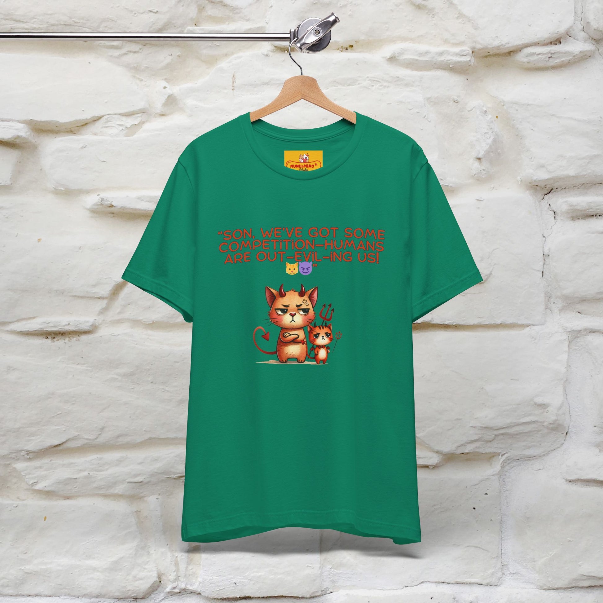 "Humans Are Out-Evil-Ing Us." Cat  T-shirt |Nunu&Miao Studio - Nunu&Miao Studio
