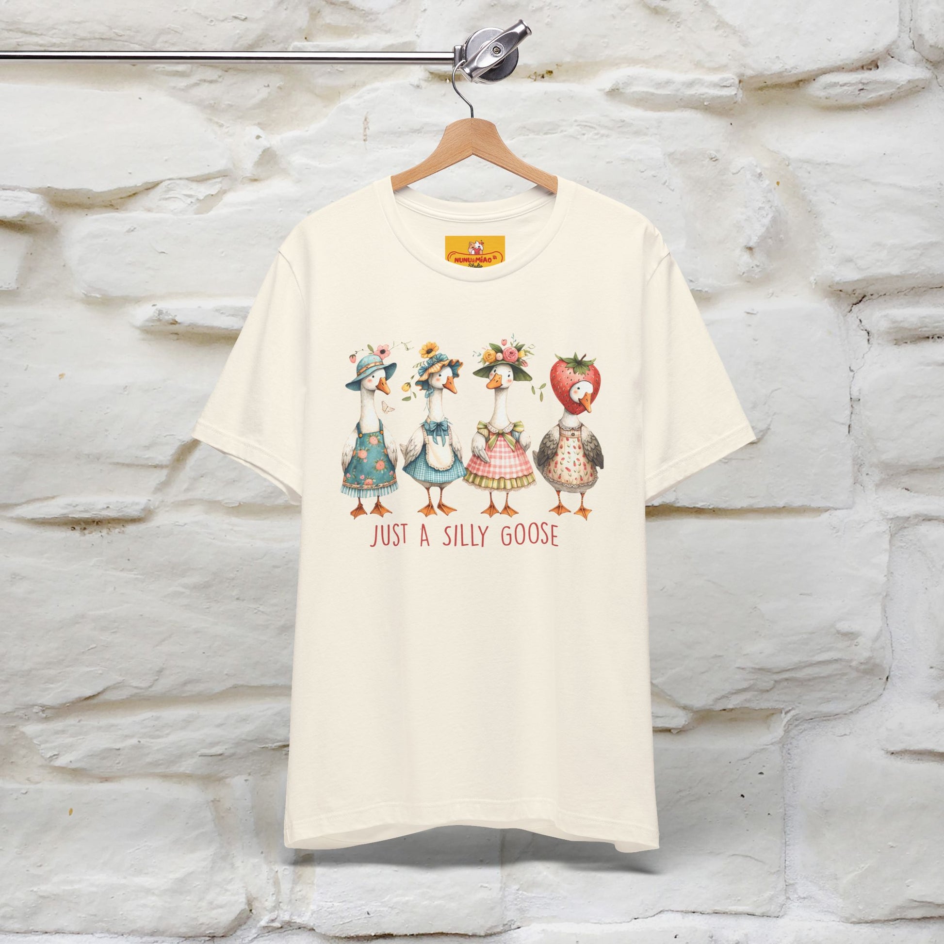 "Just A Silly Goose" Cute T-shirt |Nunu&Miao Studio - Nunu&Miao Studio