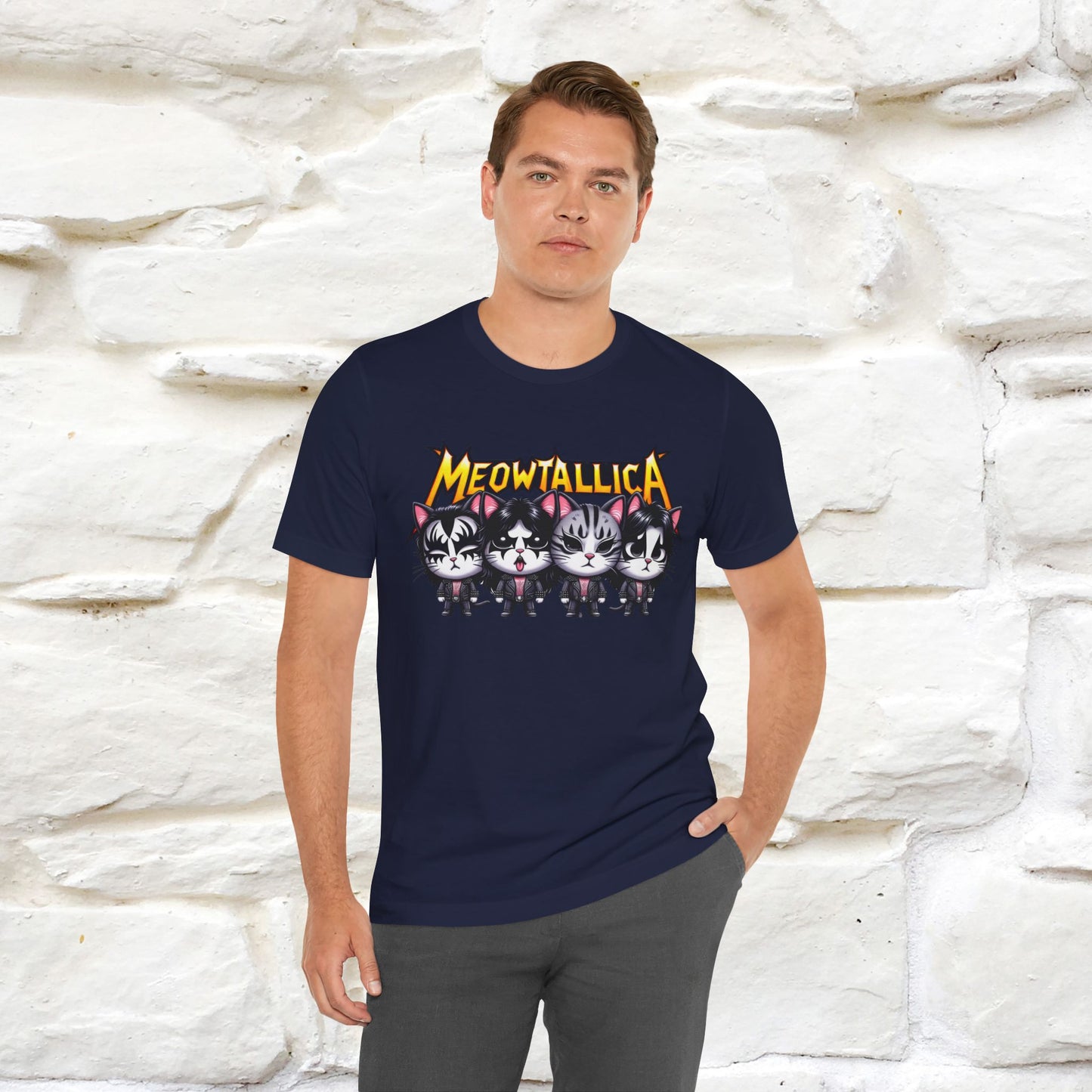 Meowtallica T-Shirt | Rock-Inspired Cat Tee| Nunu&Miao Studio - Nunu&Miao Studio