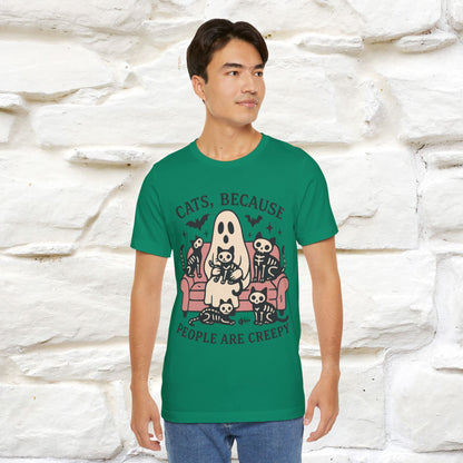 "Cat Because People Are Creepy" Halloween Cat T-shirt |Nunu&Miao Studio - Nunu&Miao Studio