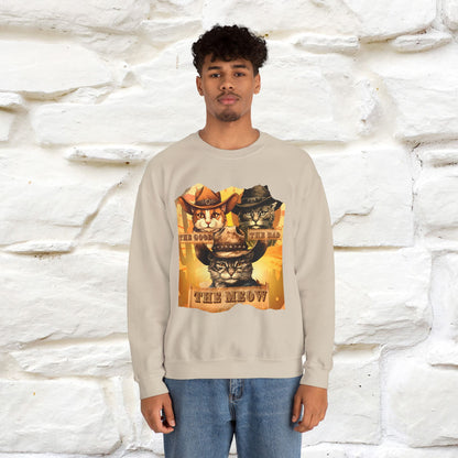 ''The Good, the Bad, and the Meow'' |Cat Sweatshirt | Nunu&Miao Studio