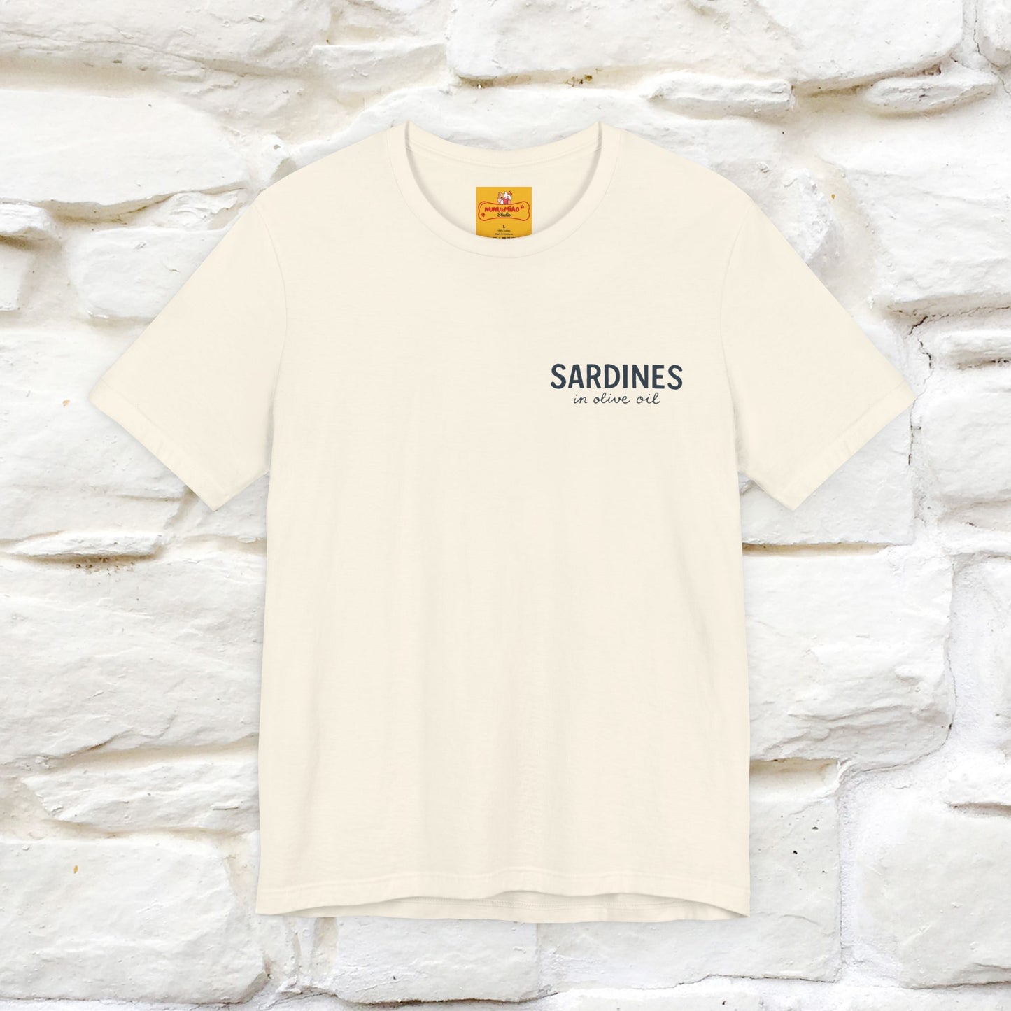 "Sardines In Olive Oil" Cute T-shirt | Front & Back Design|Nunu&Miao Studio - Nunu&Miao Studio