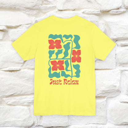 "Just Relax'' Cat T-Shirt Front and Back Design | Nunu&Miao Studio - Nunu&Miao Studio