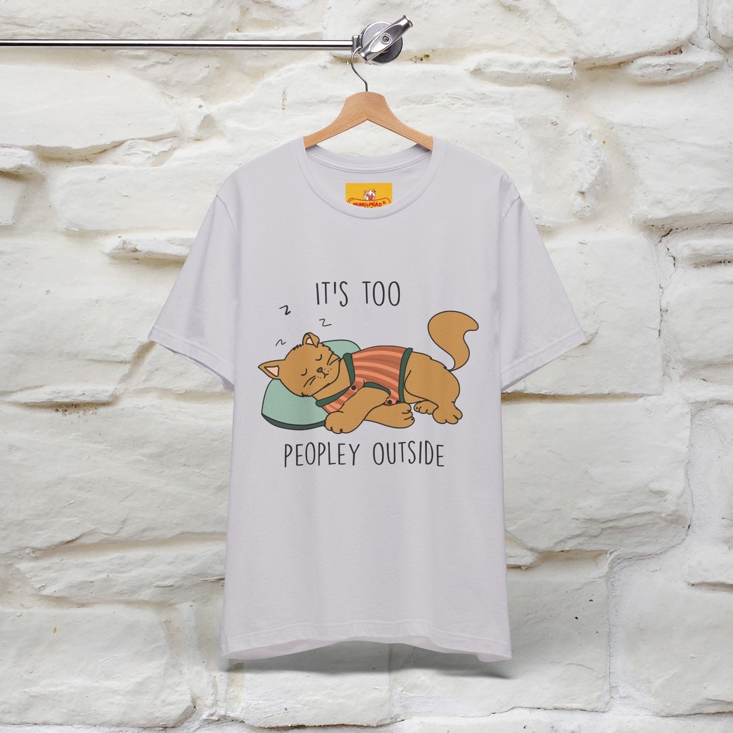 ''It’s Too Peopley Outside'' | Funny Cat T-Shirt | Nunu&Miao Studio - Nunu&Miao Studio