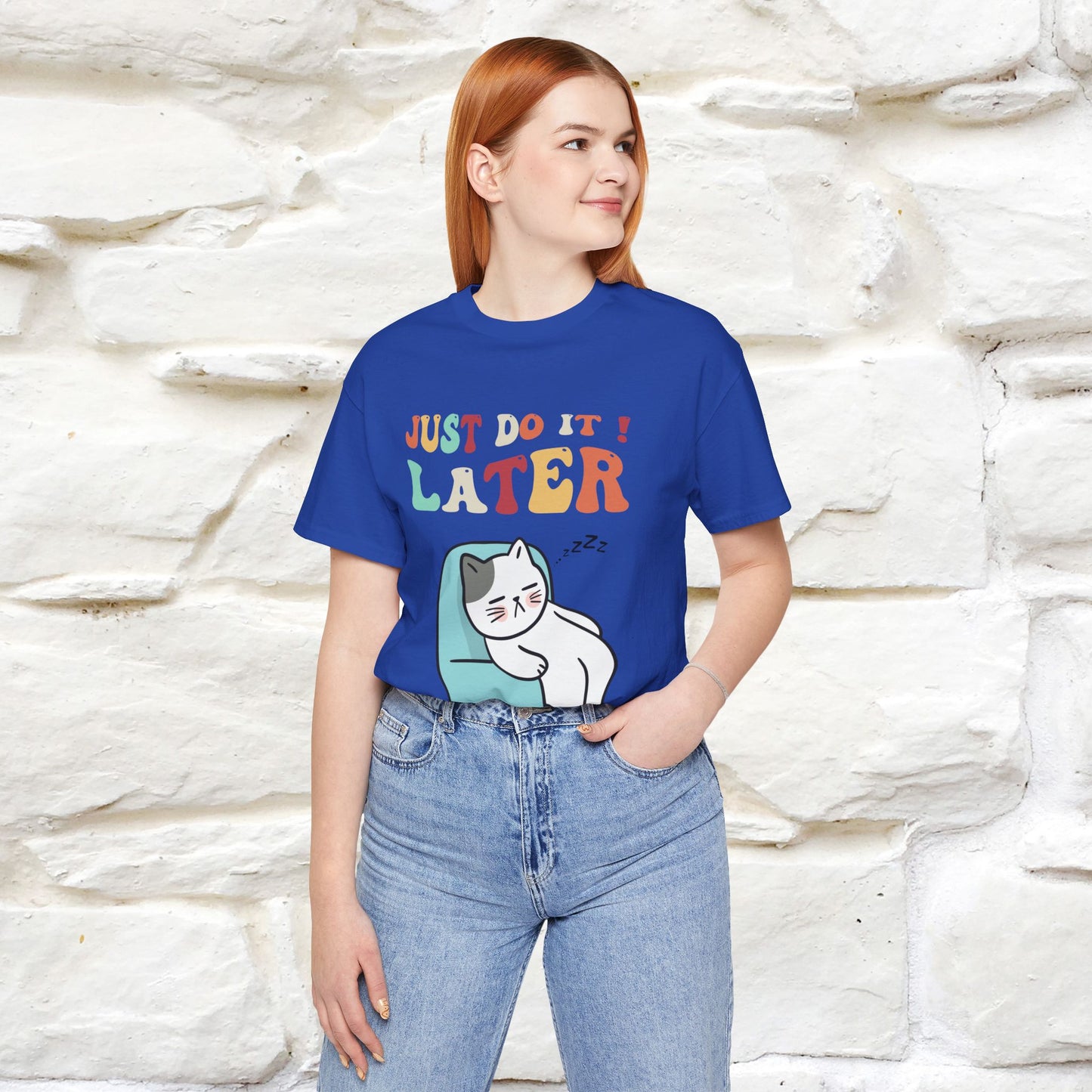 "Just Do It Later" Cat T-shirt |Nunu&Miao Studio - Nunu&Miao Studio