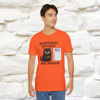 "Achievement Unlocked Bare Minimum." |Cat T-Shirt | Nunu&Miao Studio - Nunu&Miao Studio