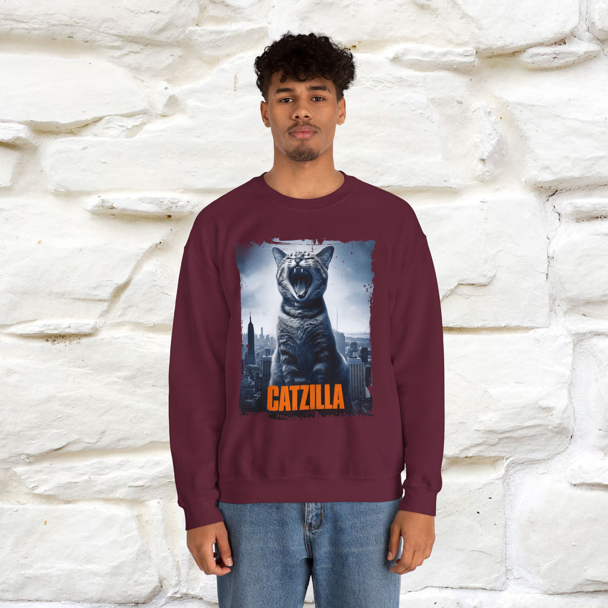 "Catzilla'' |Cat Sweatshirt | Nunu&Miao Studio