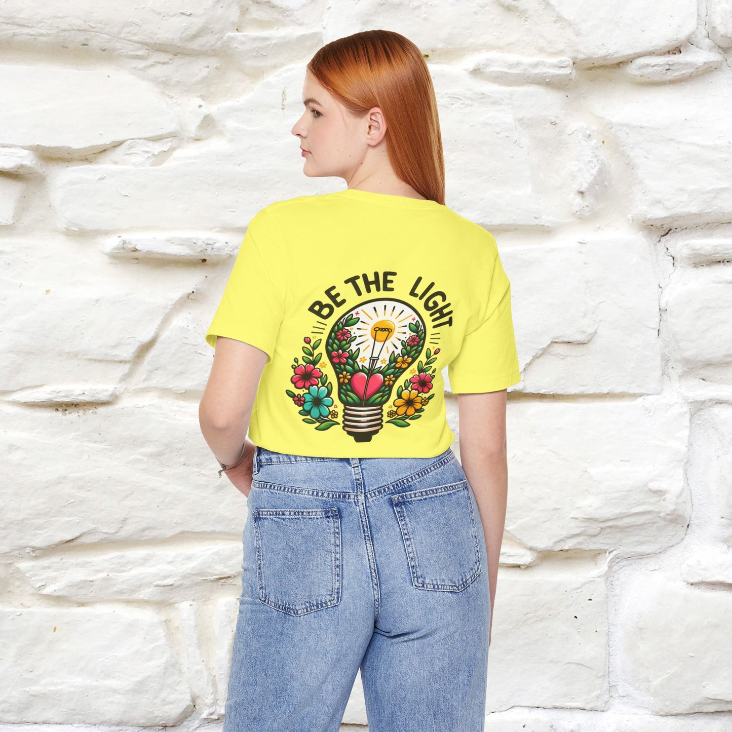 ''Be The Light" Cat T-Shirt| Front & Back Design | Nunu&Miao Studio - Nunu&Miao Studio