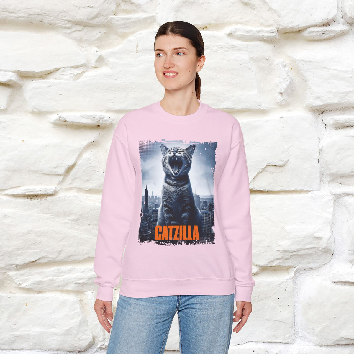 "Catzilla'' |Cat Sweatshirt | Nunu&Miao Studio