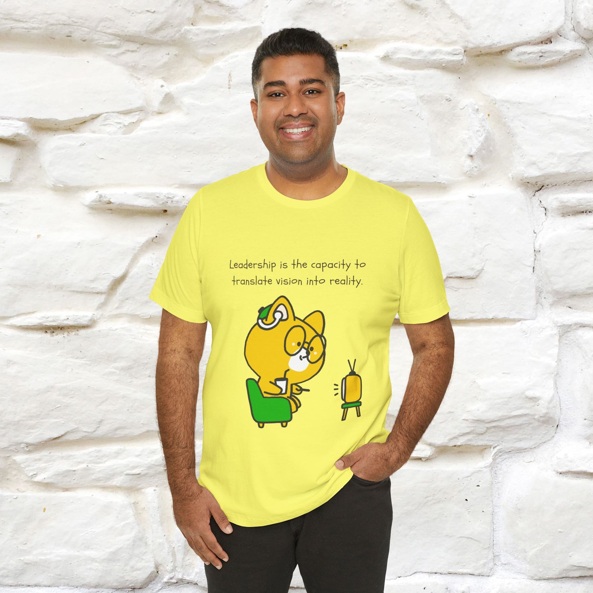 "Leadership Is the Capacity to Translate Vision Into Reality" Cat T-Shirt | Inspiring Cat Shirt for Men & Women | 100% Cotton* 🐾 - Nunu&Miao Studio