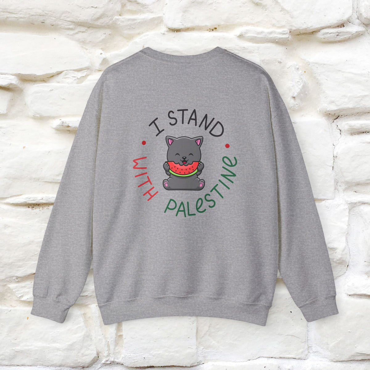 "I Stand With Palestine'' |Cat Sweatshirt | Nunu&Miao Studio