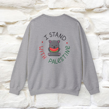 "I Stand With Palestine'' |Cat Sweatshirt | Nunu&Miao Studio